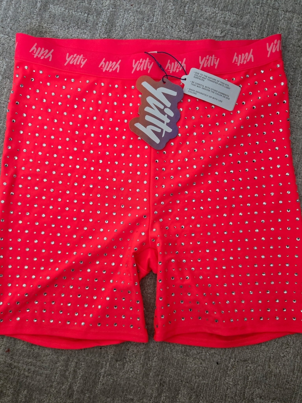 YITTY Anniversary Major Label Smoothing High Waist Shorts Hot Sauce